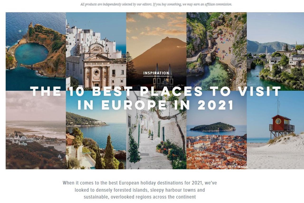 Dubrovnik i dubrovačko područje u top 10 najpoželjnijih europskih destinacija u 2021.