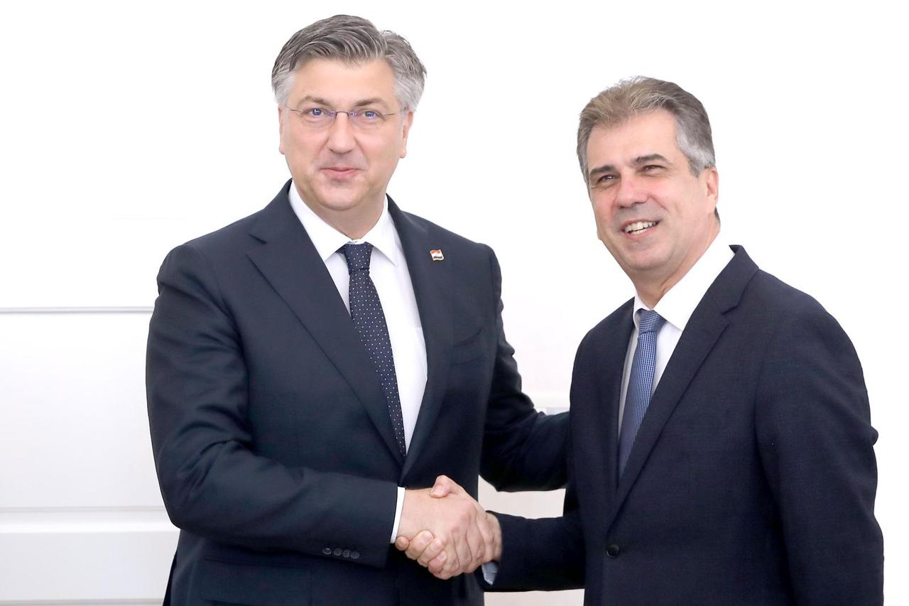 Zagreb: Plenković primio izraelskog ministra vanjskih poslova Elija Cohena
