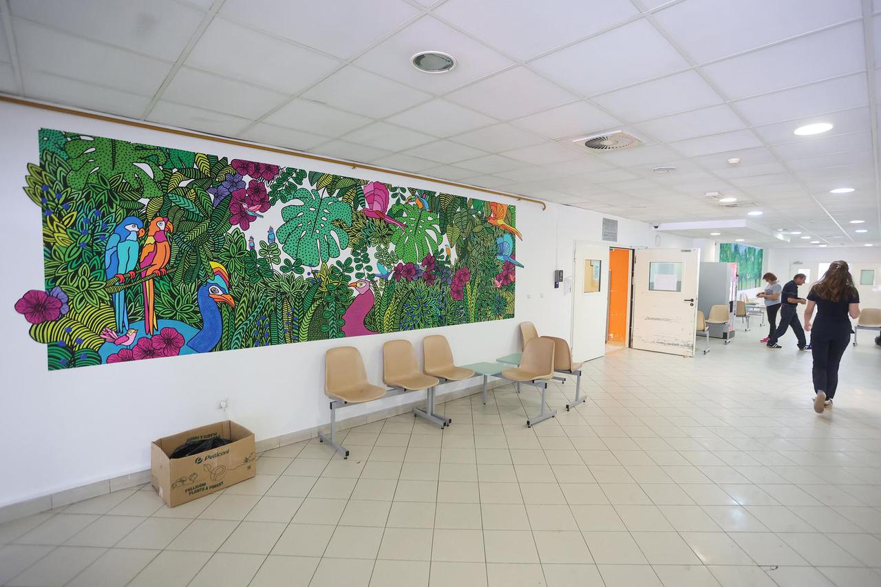 Šareni murali uljepšavaju zidove čekaonice u zagrebačkoj bolnici Rebro