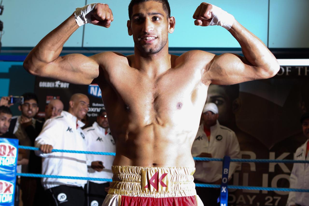 Amir Khan holds a media workout in Sheffield prior to his fight against Julio Diaz. Credit: The Sun. Online rights must be cleared by NI Syndication.Photo: NI Syndication/PIXSELLPhoto: NI Syndication/PIXSELL