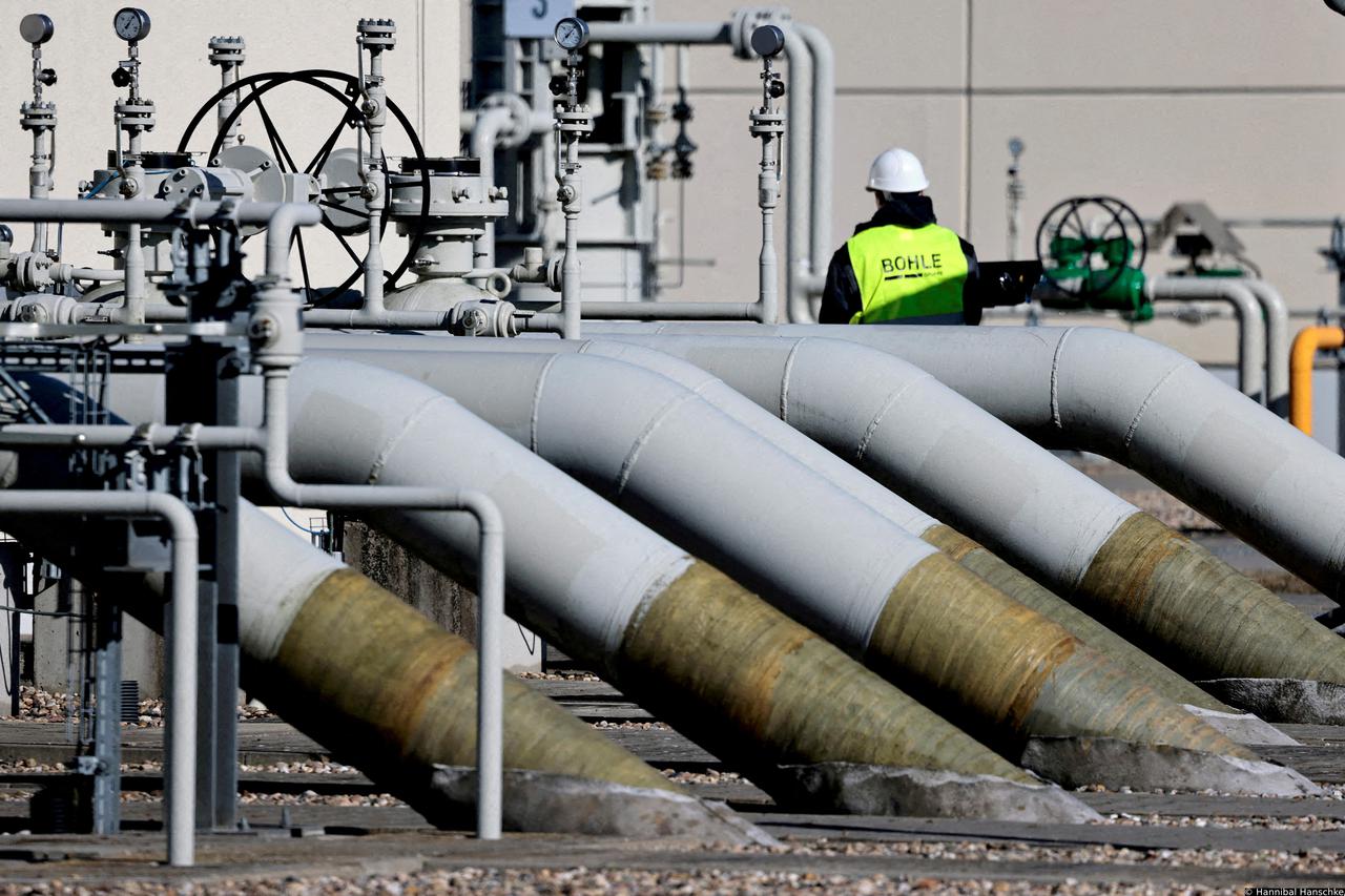 FILE PHOTO: Pipes at the landfall facilities of the 'Nord Stream 1' gas pipeline in Lubmin