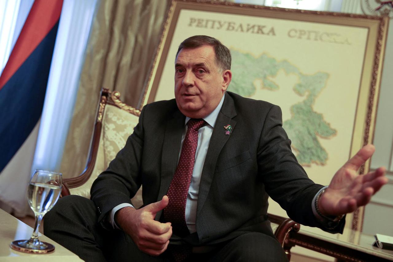 FILE PHOTO: Milorad Dodik, Serb member of the Presidency of Bosnia and Herzegovina, speaks during an interview in Banja Luka