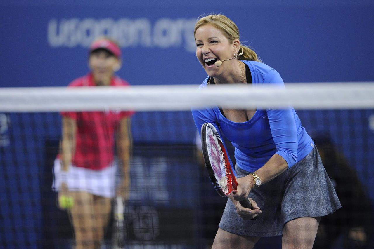 NY: Monika Seleš i Chris Evert odigrale egzibicijski me? i zabavile posjetitelje US Opena