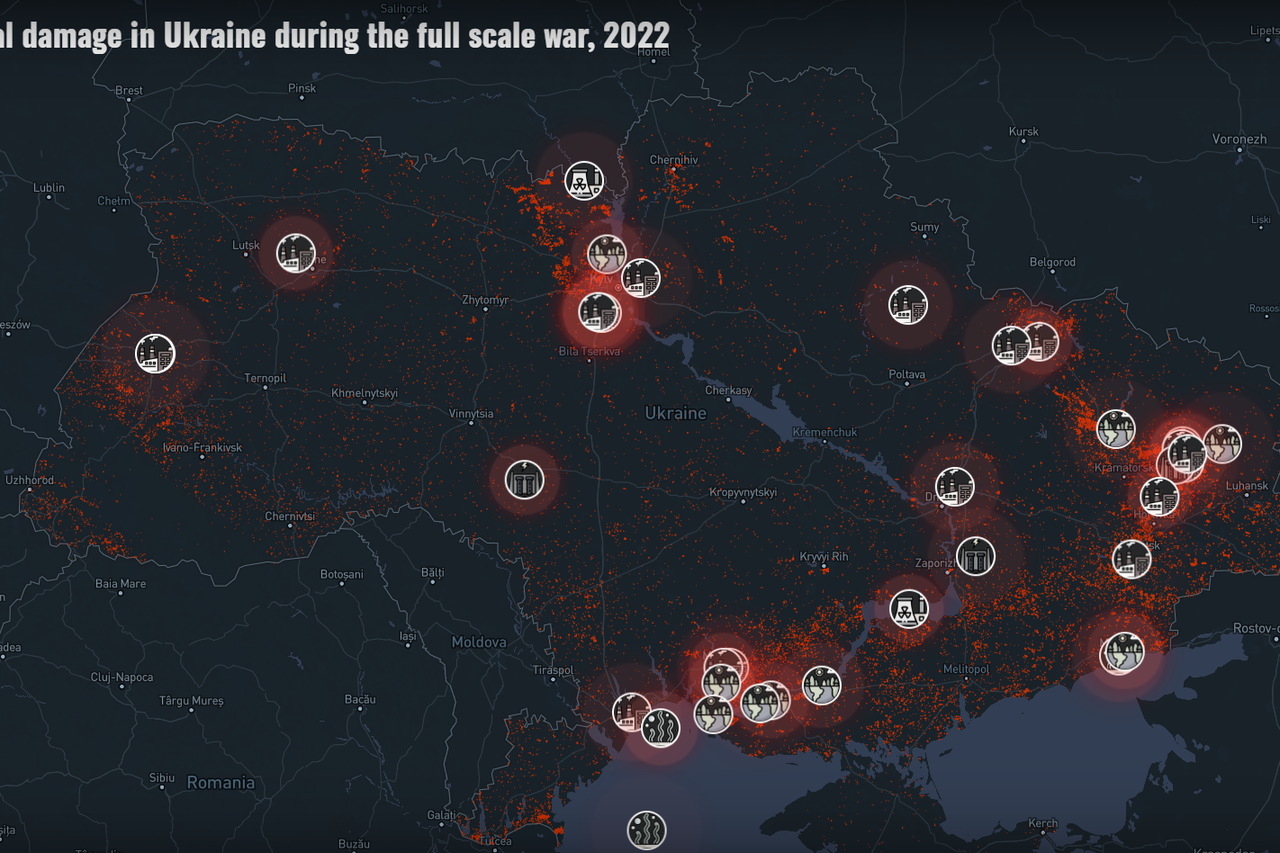 Karta zagađenja u Ukrajini
