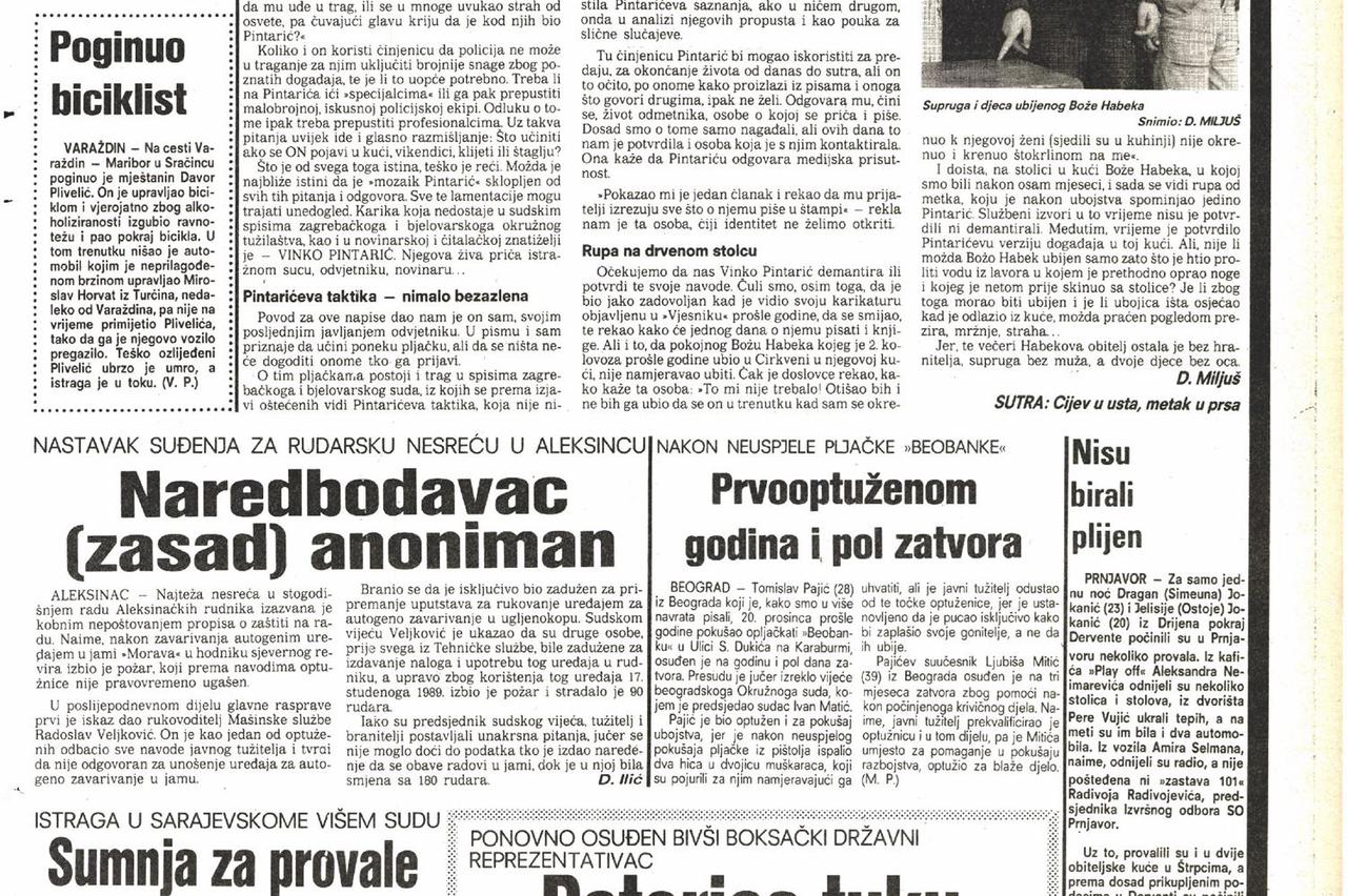 Andraševac: Serijski ubojica Vinko Pintari? ubio Stjepana Kišura, 25.06.1990.