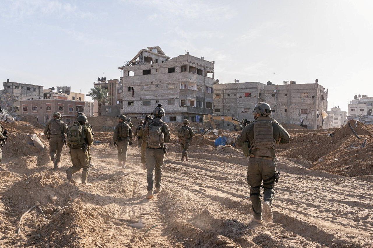 Israeli soldiers operate in Gaza Strip