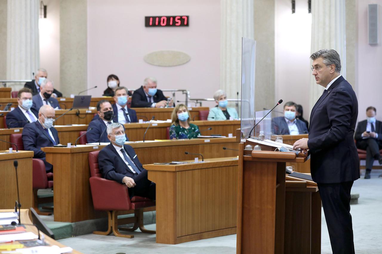 Zagreb: Premijer Plenković Saboru podnio Godišnje izvješće o radu Vlade