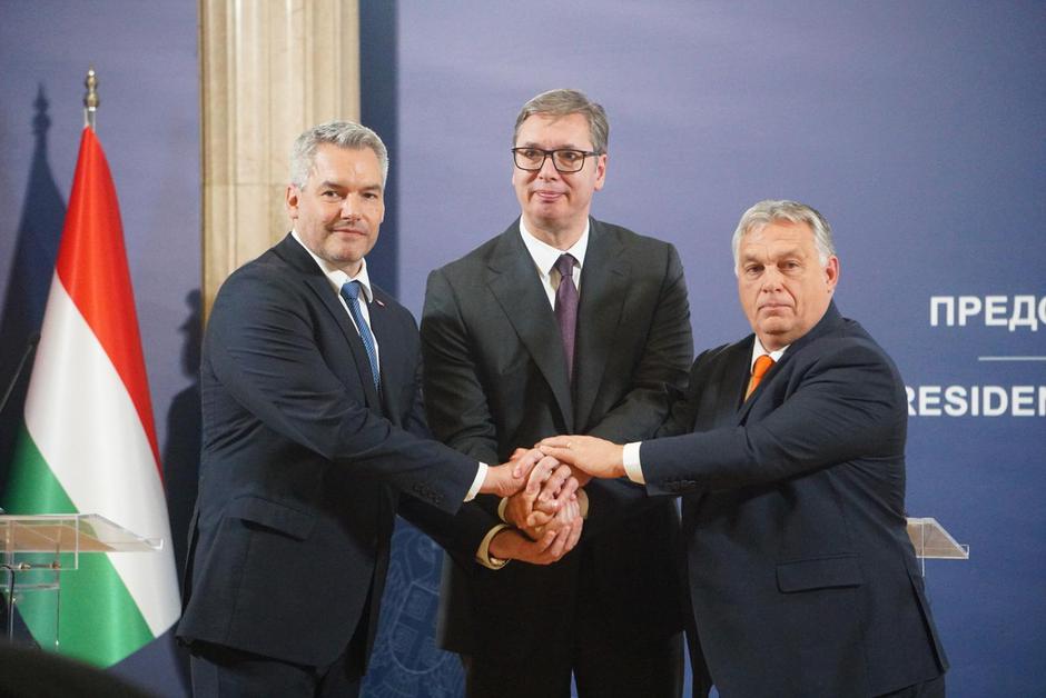 Beograd: Aleksandar Vučić domaćin je drugog trilateralnog summita Mađarske, Srbije i Austrije