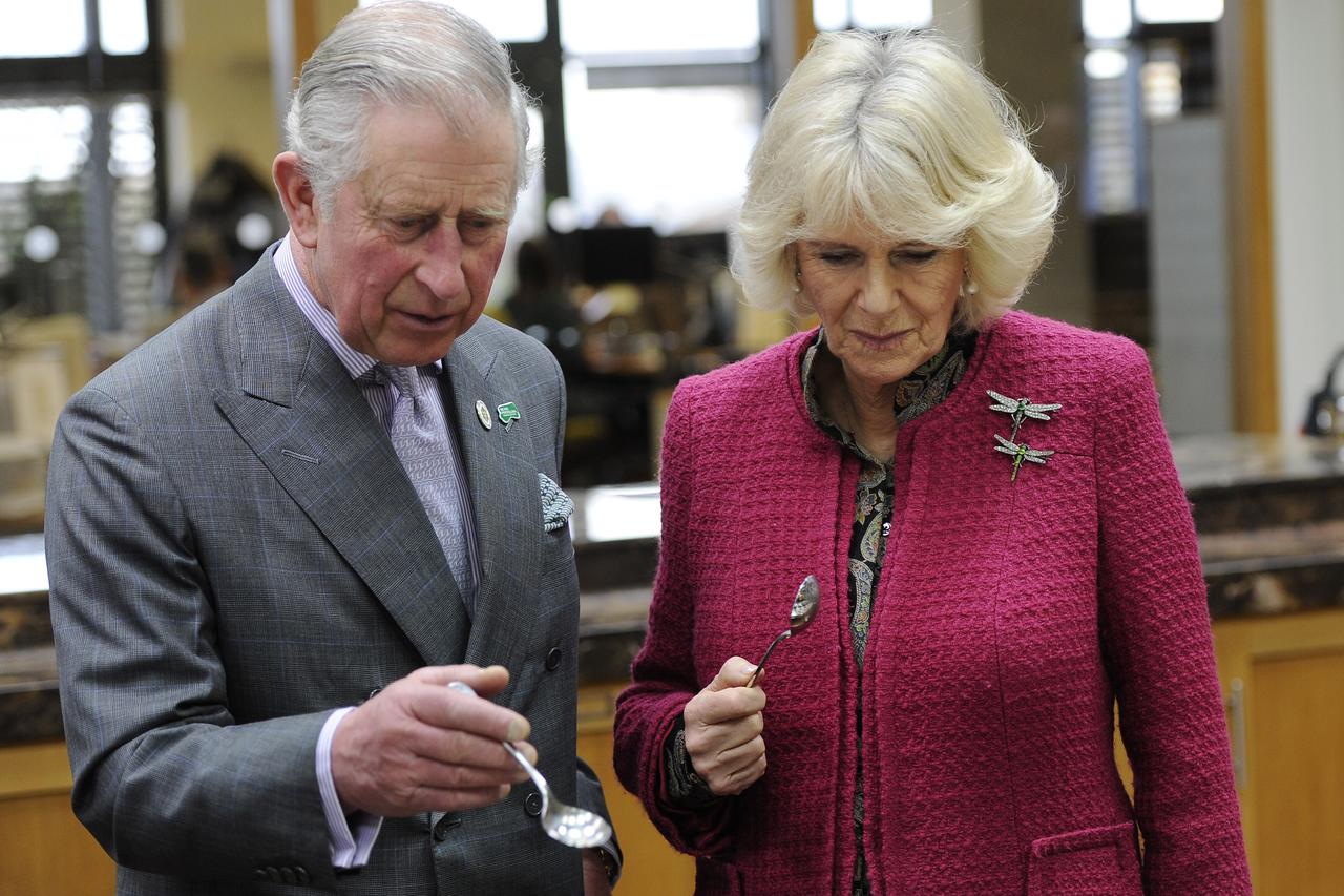 Royal visit to YorkshireThe Prince of Wales and the Duchess of Cornwall take part in a tea tasting during their visit to the tasting rooms and cookery school at Taylors of Harrogate as part of their tour of the area.John Giles Photo: Press Association/PIX