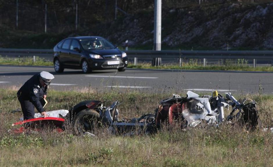 Nesreća u kojoj je izgorio Ferrari kojeg je vozio Marin Čolak 