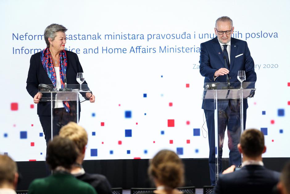Zagreb: Zajednička konferencija Davora Božinovića i povjerenice Europske komisije Ylve Johansson