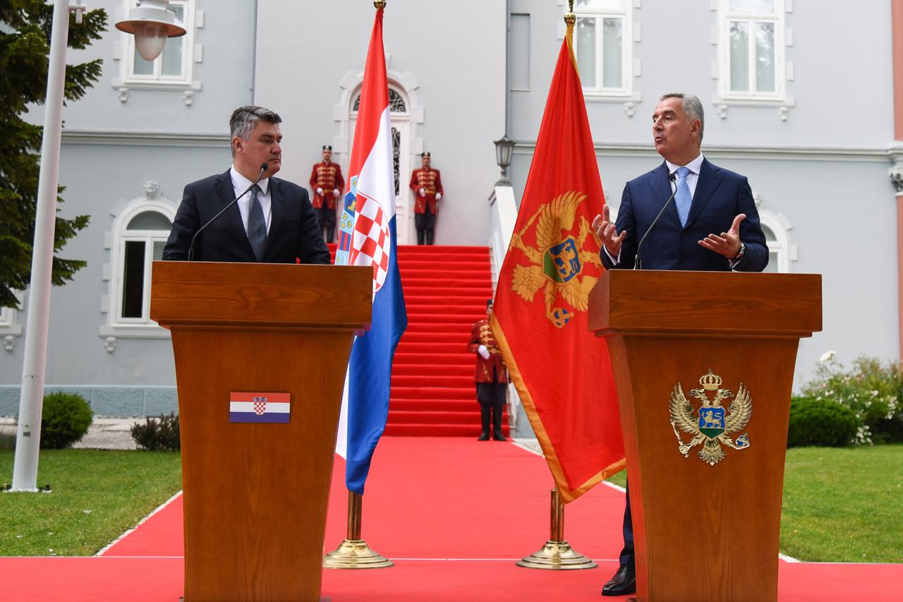 Cetinje: Predsjednici Milo Đukanović i Zoran Milanović obratili se medijima nakon zajedničkog sastanka