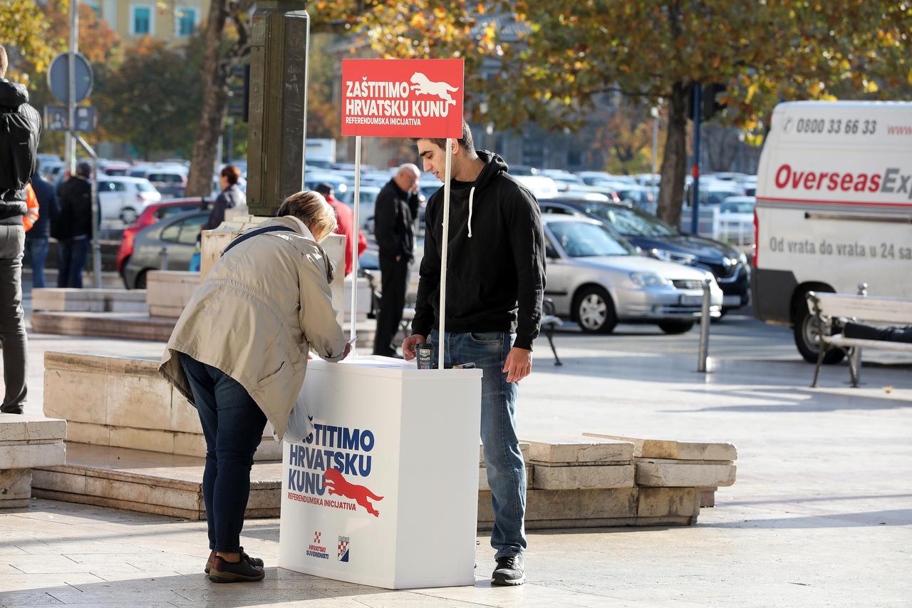 Rijeka: Prikupljanje potpisa za referendum o kuni