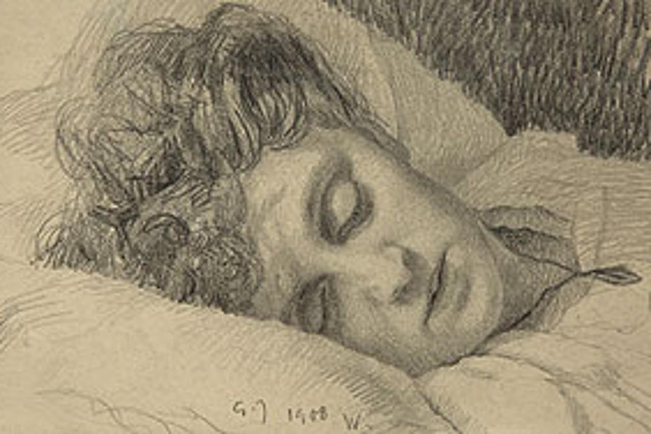 Studija usnule žene, crtež iz 1908. godine