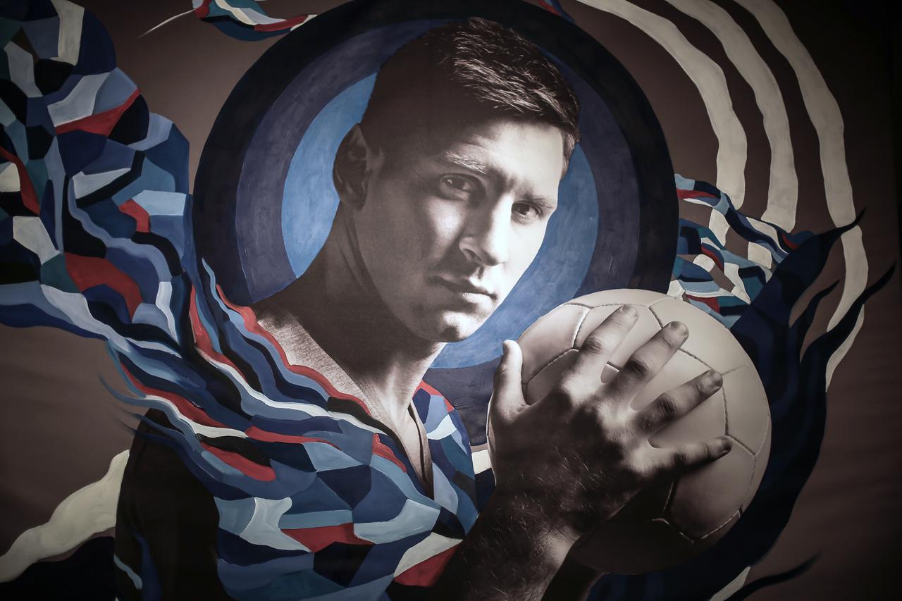 Art of Football Exhibition - LondonA work of art featuring footballer Lionel Messi combining a photo by Danny Clinch and street artist Ever at the opening of the Pepsi Max Art of Football exhibition in LondonRichard Gray Photo: Press Association/PIXSELL