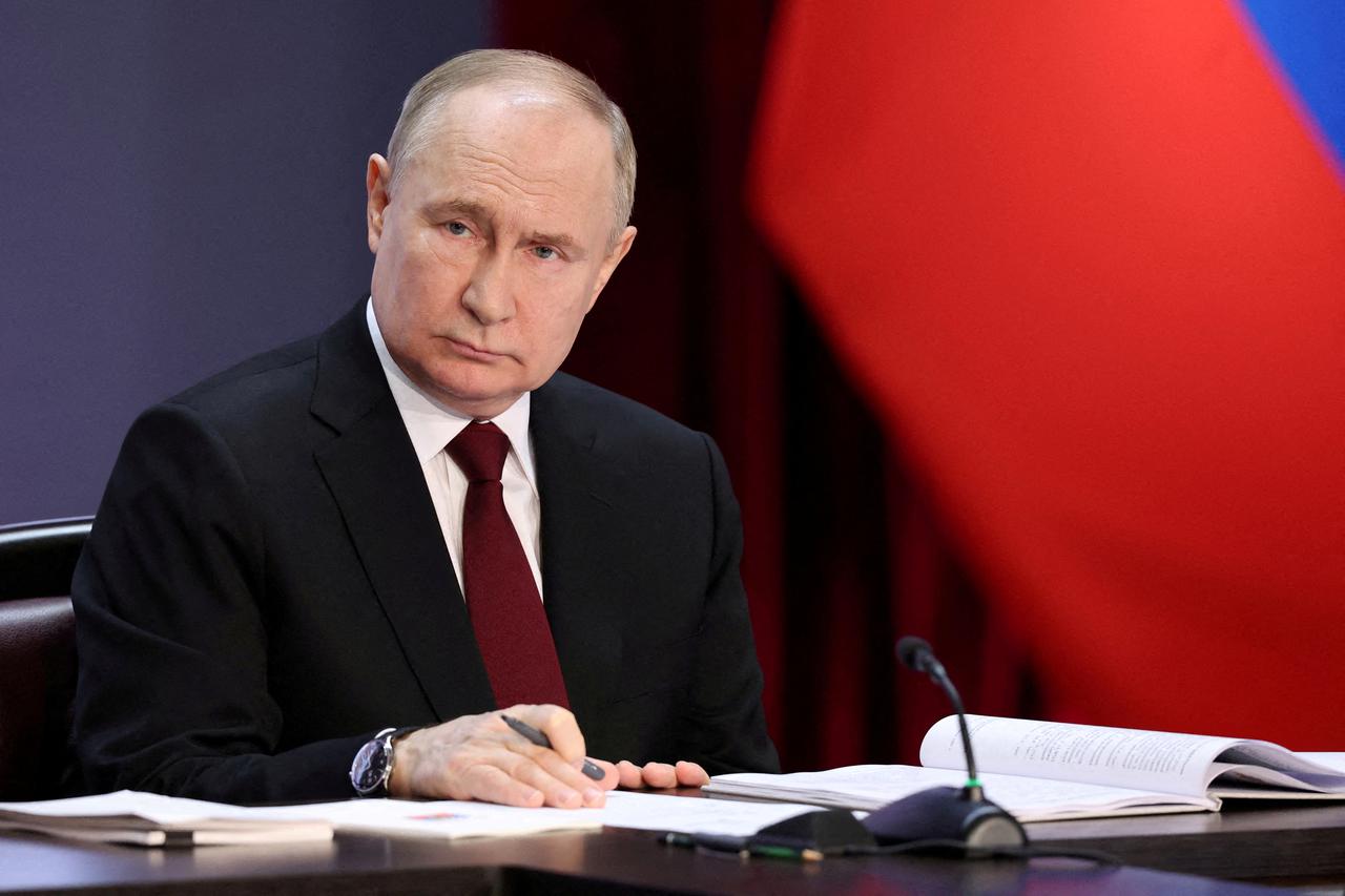 FILE PHOTO: Russian President Vladimir Putin in Moscow
