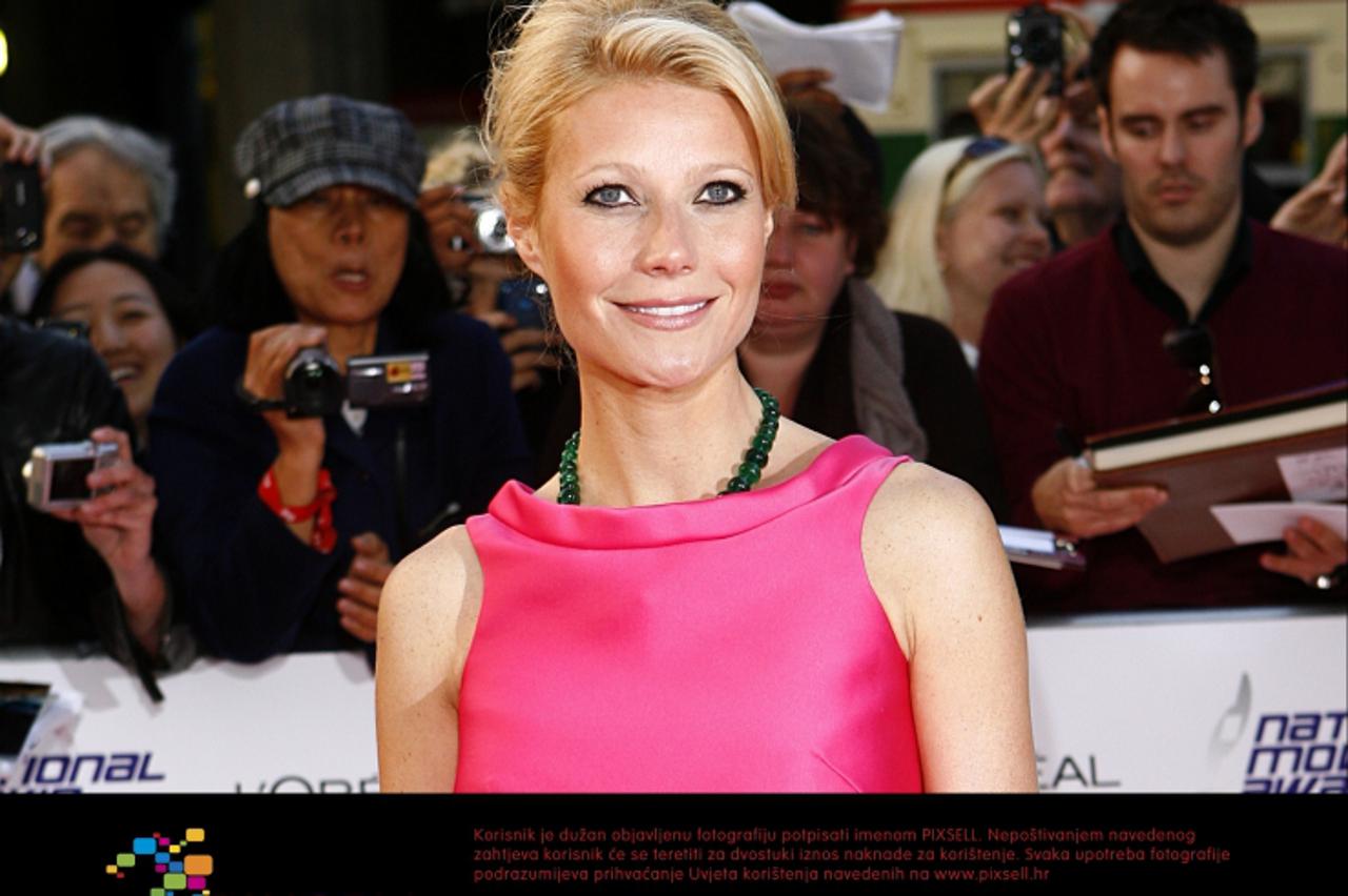 'Gwyneth Paltrow arriving for the 2010 National Movie Awards at the Royal Festival Hall, London. Photo: Press Association/Pixsell'