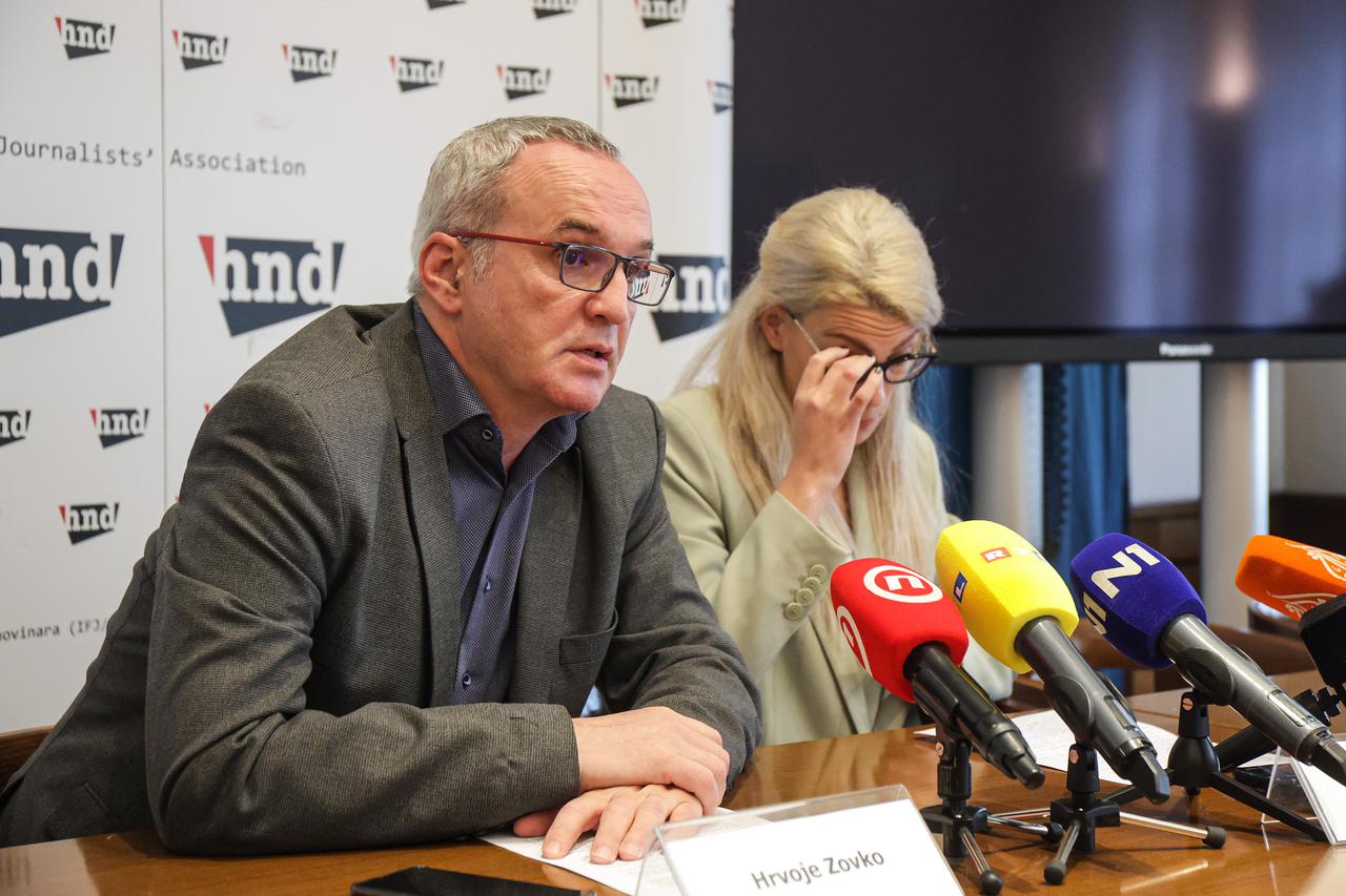 Zagreb: Konferencija za novinare HND-a uoči glasovanja u Saboru o izmjenama Kaznenog zakona "Lex AP"