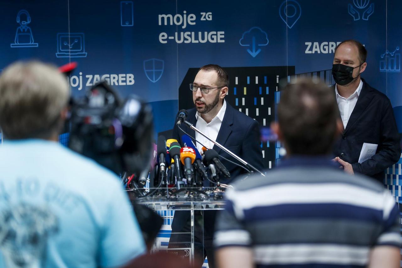 Gradonačelnik Zagreba Tomislav Tomašević održao konferenciju za medije