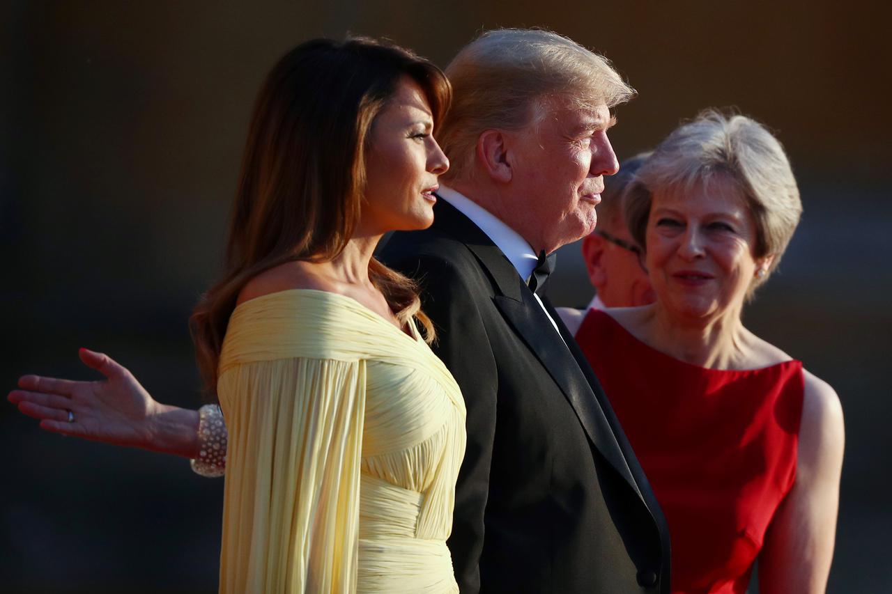 Melania Trump, Donald Trump i Theresa May