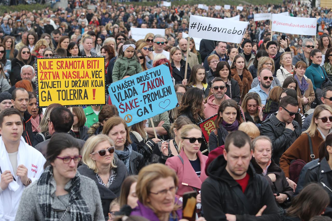 Zagreb: Prosvjed inicijative #Spasime kojim se traži nulta stopa tolerancije na nasilje