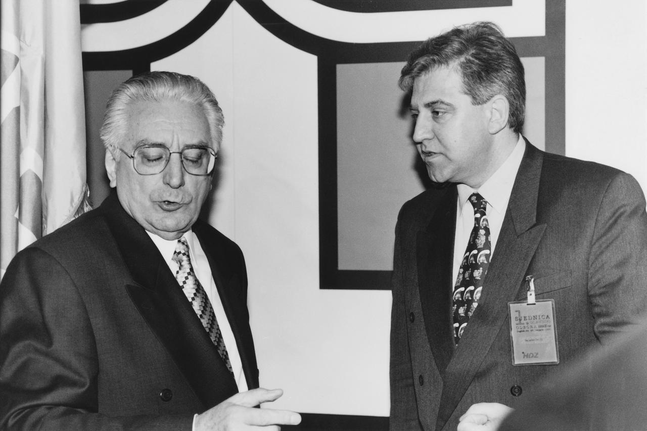 Franjo Tuđman i Ivo Sanader 1996. godine