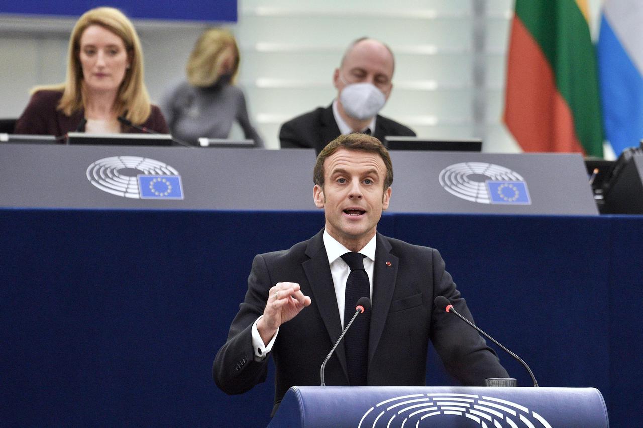 President Macron At A Plenary At The European Parliament - Strasbourg
