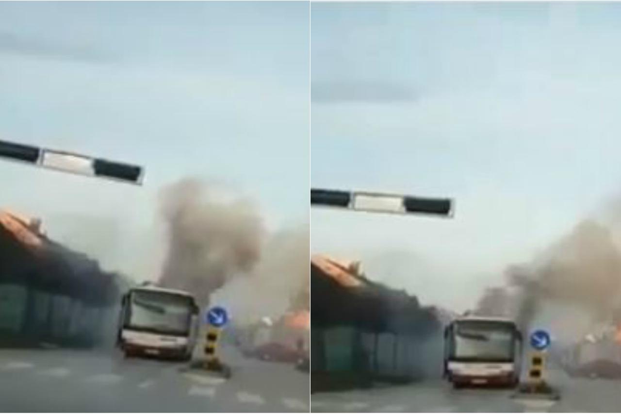 Zapalio se autobus u Vinkovcima
