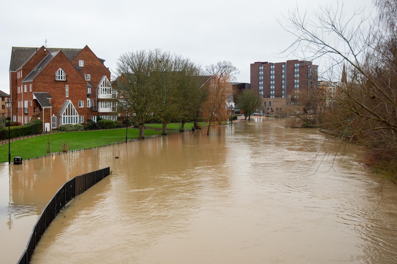 Winter weather Dec 26th 2020 Flooding in Bedford where the River Great Ouse has burst its banks, after residents living near the river in north Bedfordshire were "strongly urged" to seek alternative accommodation due to fears of flooding. Joe Giddens  Photo: PA Images/PIXSELL