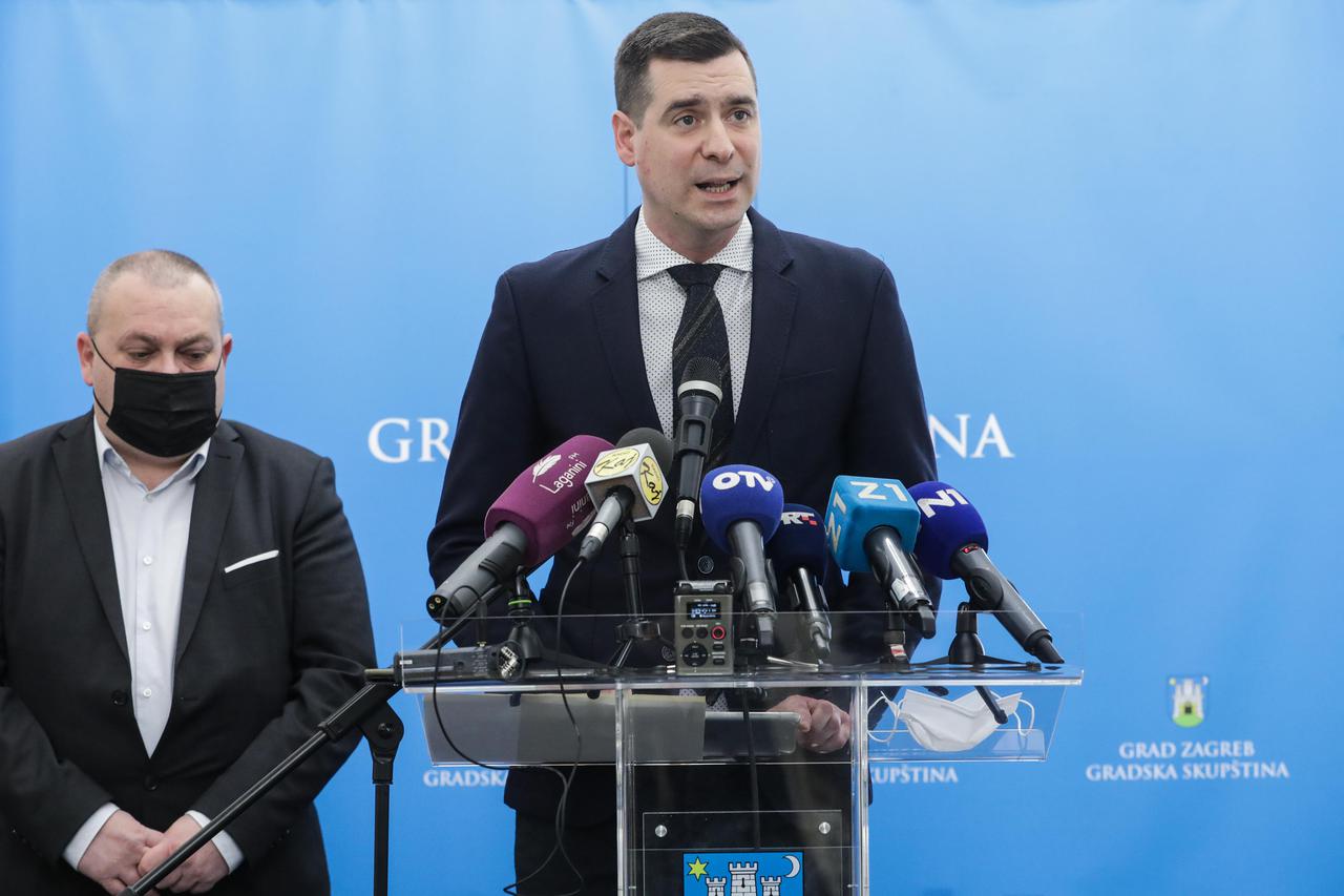 Potpredsjednik Gradske skupštine Grada Zagreba Mislav Herman obratio se medijima