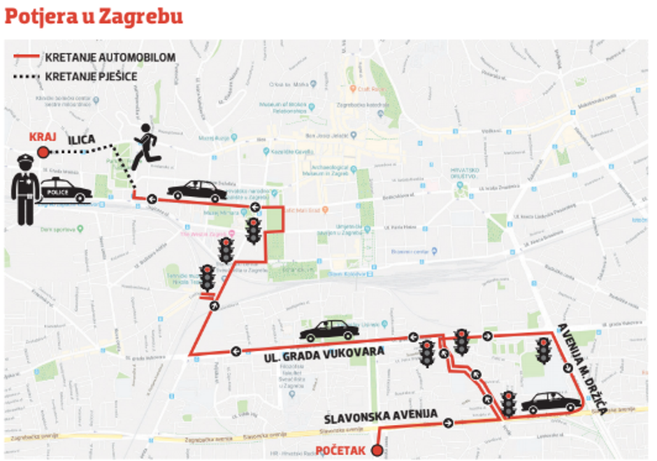 Potjera u Zagrebu