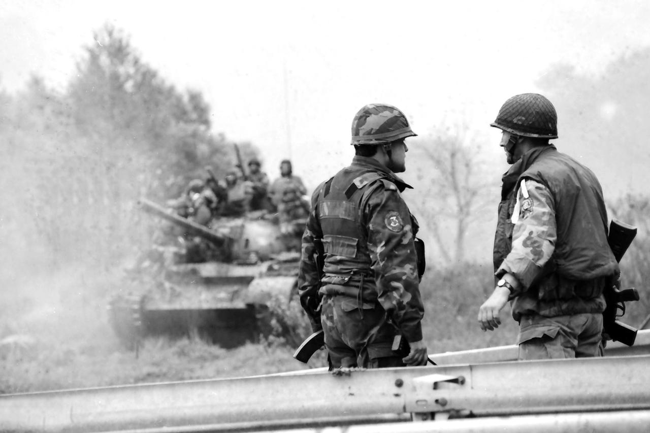02.05.1995., Okucani - Vojno redarstvena akcija Bljesak kojom je Hrvatska vojska krenula u oslobadjanje okupiranih dijelova zapadne Slavonije.  Photo: Davor Visnjic/PIXSELL
