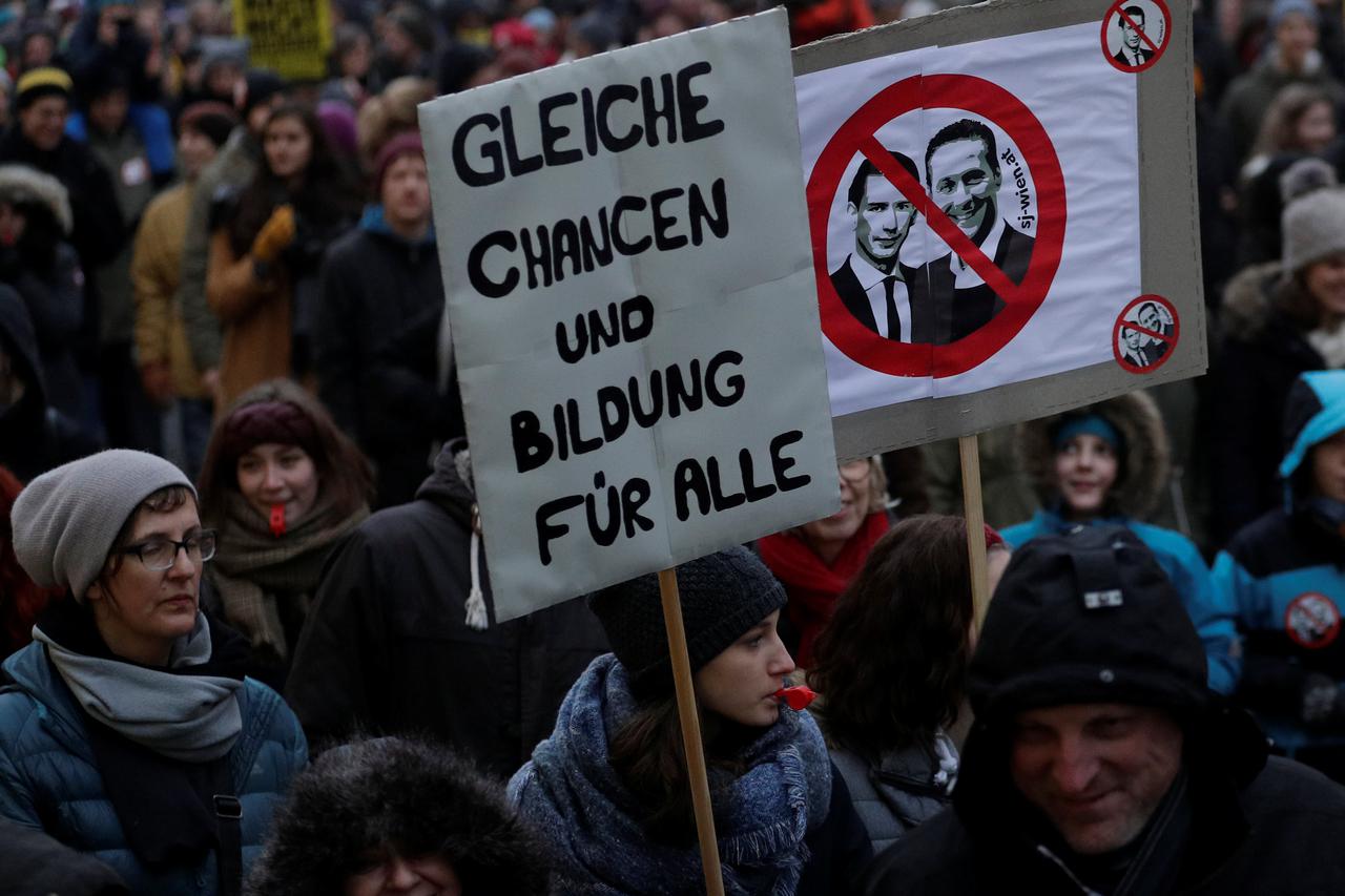Prosvjed protiv desnice u Austriji
