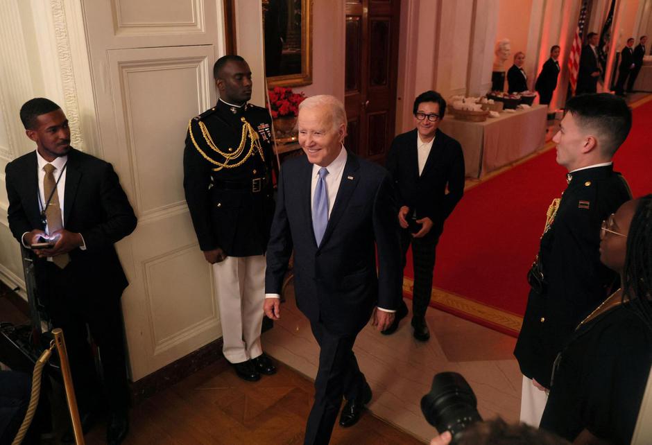 U.S. President Biden speaks about AANHPI Heritage Month at the White House in Washington