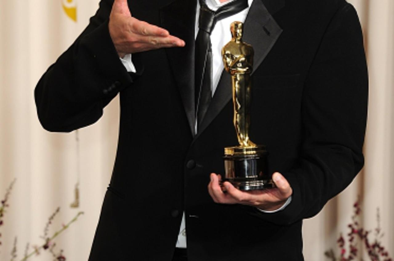 'Quentin Tarantino with the Oscar for Original Screenplay for Django Unchained at the 85th Academy Awards at the Dolby Theatre, Los Angeles.Photo: Press Association/PIXSELL'