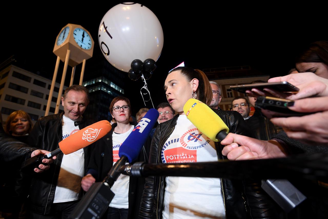 Zagreb: Inicijativa "67 je previše" prikupila više od 600.000 potpisa