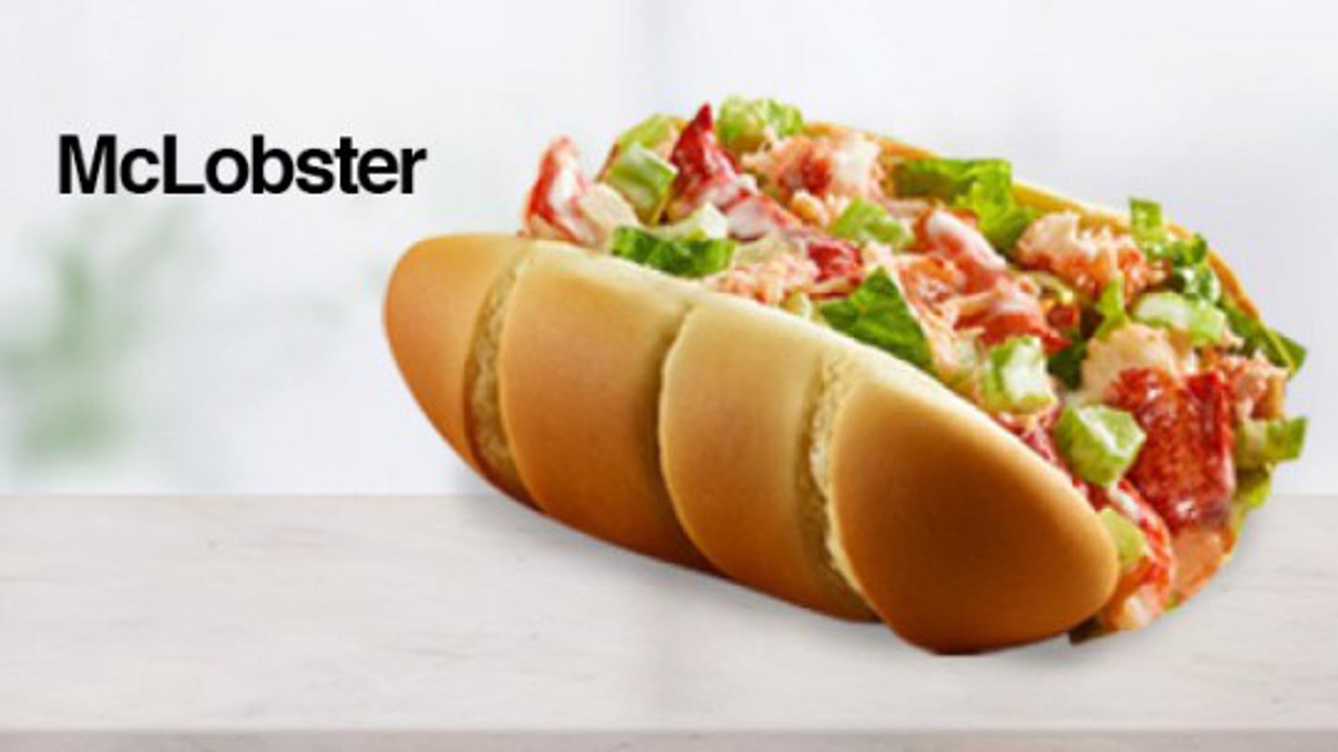 U Kanadi nude dugačko pecivo punjeno salatom, krastavcem, umakom i jastogom, a ovaj sendvič zove se 'McLobster'.