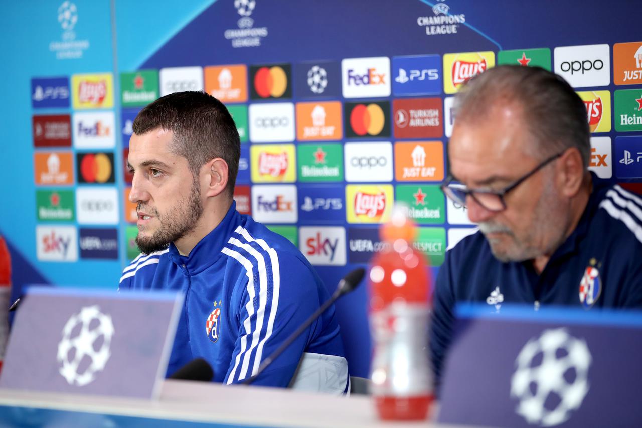 Ante Čačić i Arijan Ademi održali konferenciju za medije uoči utakmice između Milana i Dinama