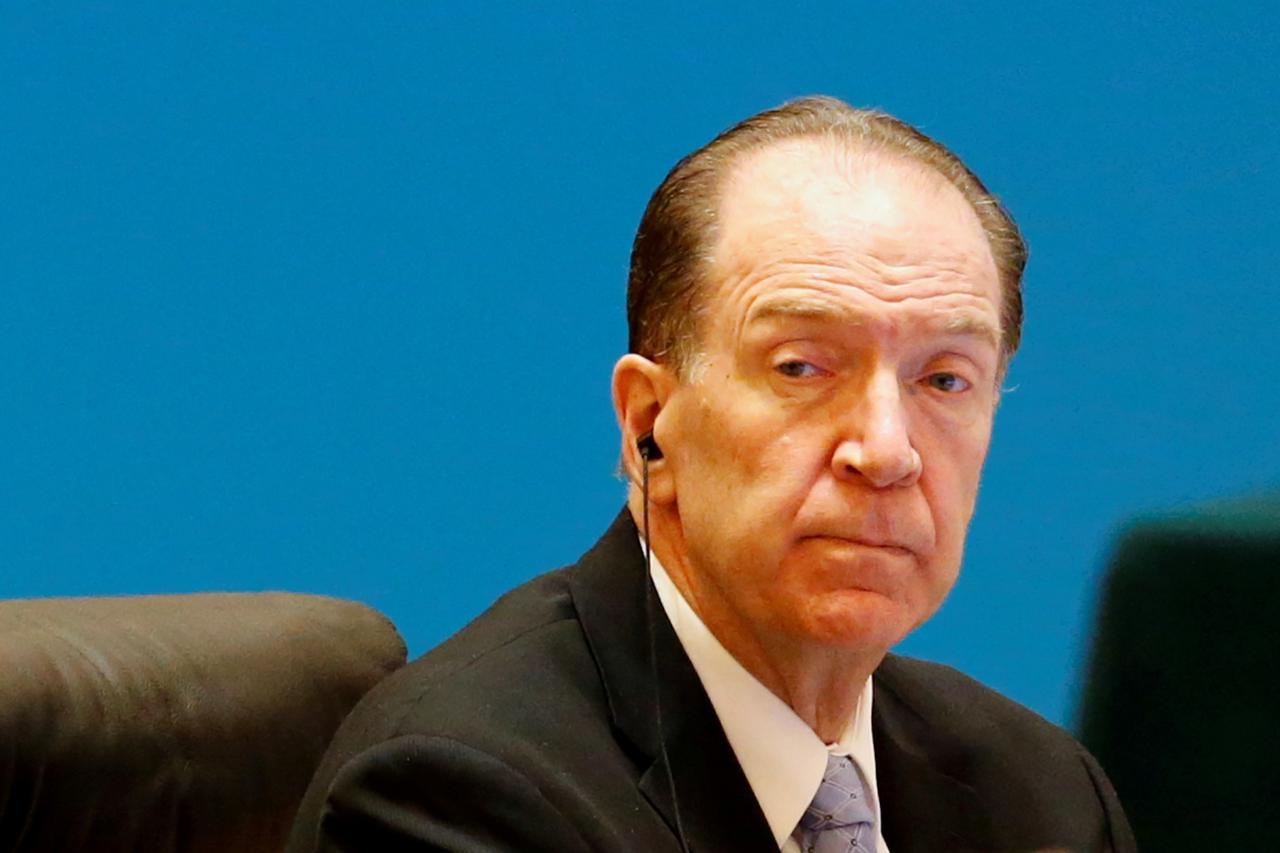 FILE PHOTO: World Bank President David Malpass attends the "1+6" Roundtable meeting at the Diaoyutai state guesthouse in Beijing