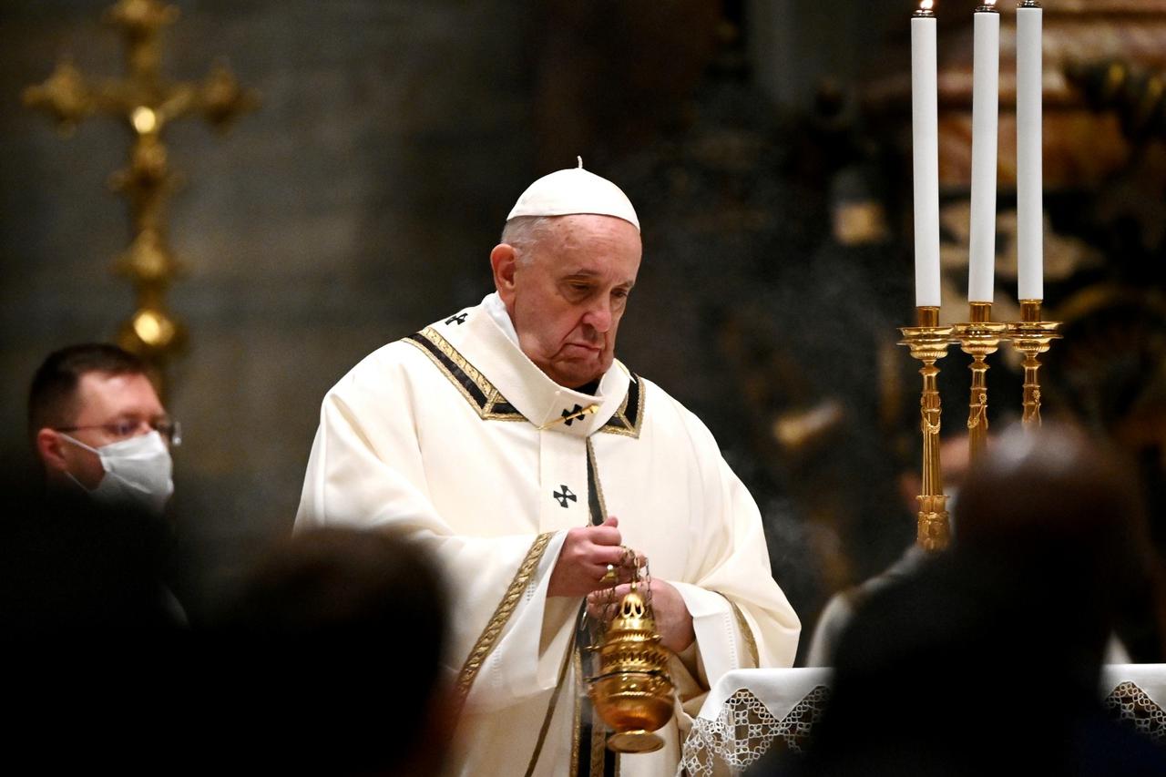 FILE PHOTO: Pope Francis celebrates Christmas Eve at the Vatican