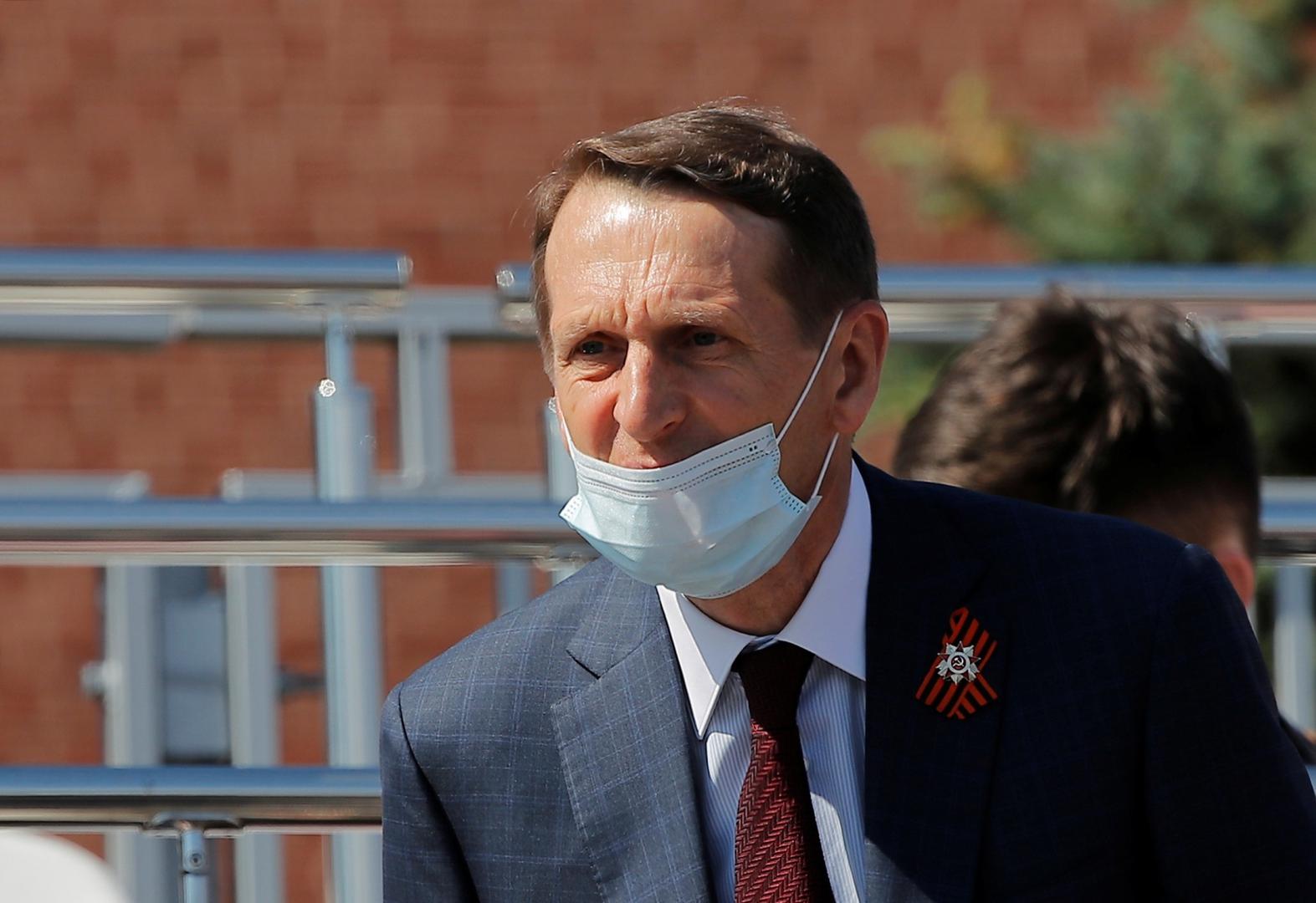 Victory Day Parade in Moscow Sergey Naryshkin, the head of Russia’s foreign intelligence agency, attends the Victory Day Parade in Red Square in Moscow, Russia June 24, 2020. The military parade, marking the 75th anniversary of the victory over Nazi Germany in World War Two, was scheduled for May 9 but postponed due to the outbreak of the coronavirus disease (COVID-19). REUTERS/Maxim Shemetov MAXIM SHEMETOV