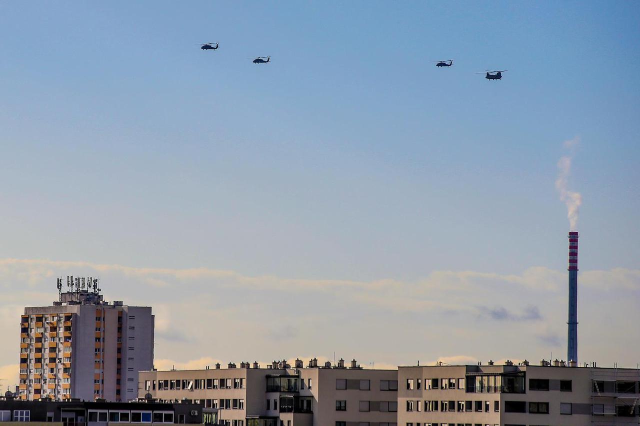 Zagreb: Vojni helikopteri nad istočnim dijelom grada