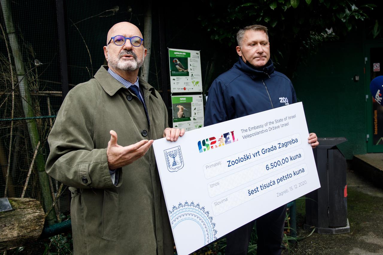Zagreb: Veleposlanstvo Izraela predalo u ZOO donaciju namijenjenu ptici pupavcu