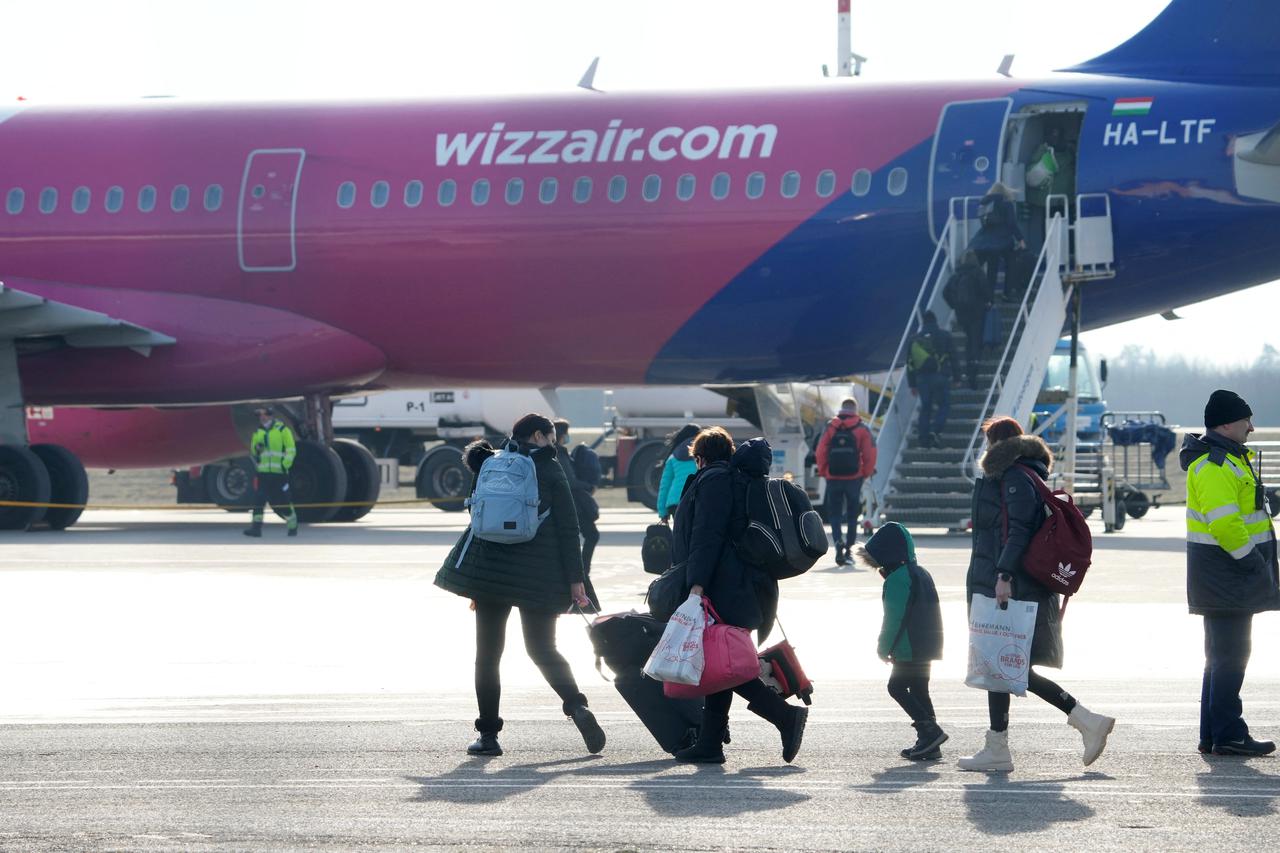 Wizzair plane in Kaunas airport