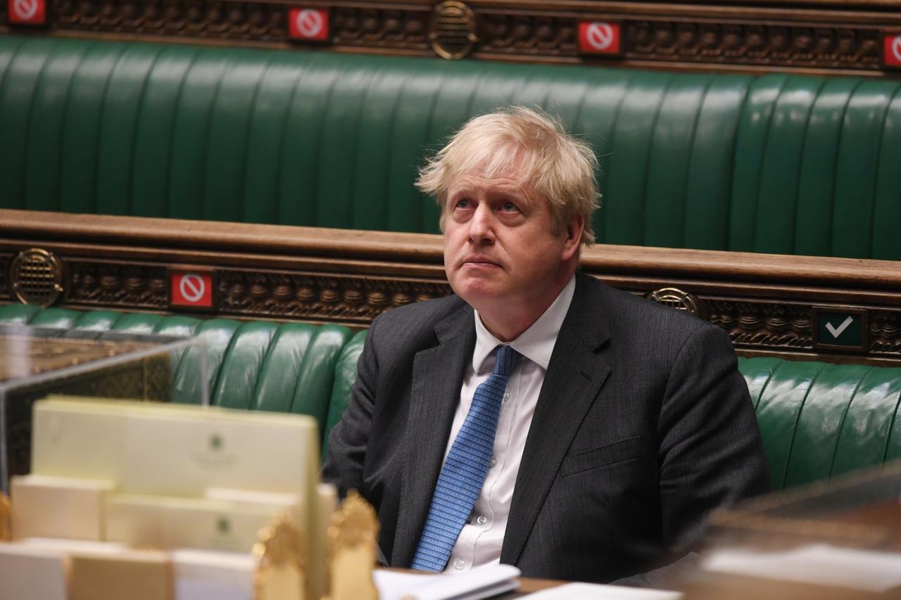 Johnson attends PMQs in London