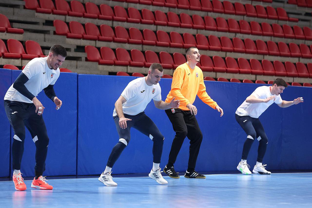 Zagreb: Posljednji trening hrvatske rukometne reprezentacije uoči odlaska na kvalifikacijski turnir za Olimpijske igre u Parizu 2024.
