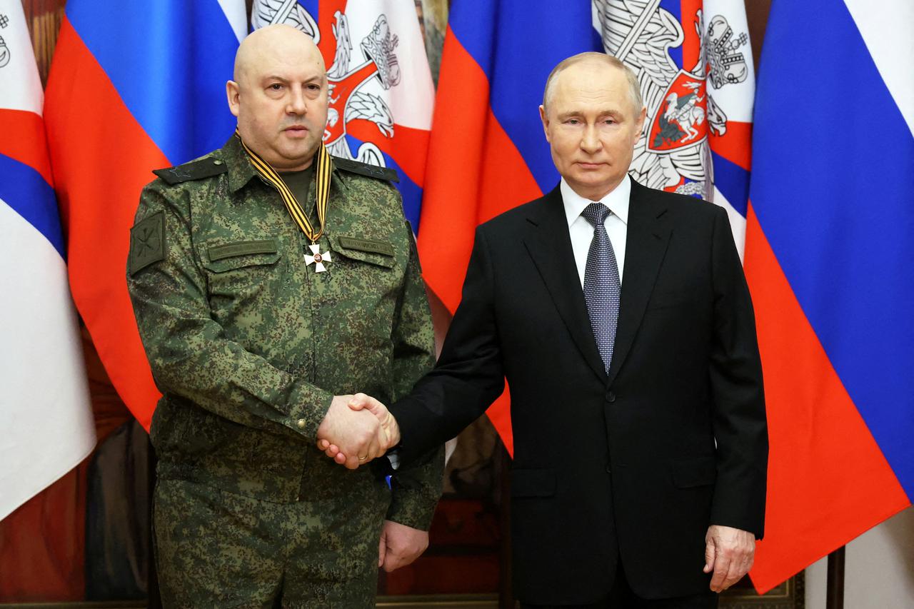 FILE PHOTO: Russian President Putin visits the headquarters of the Southern Military District in Rostov-on-Don