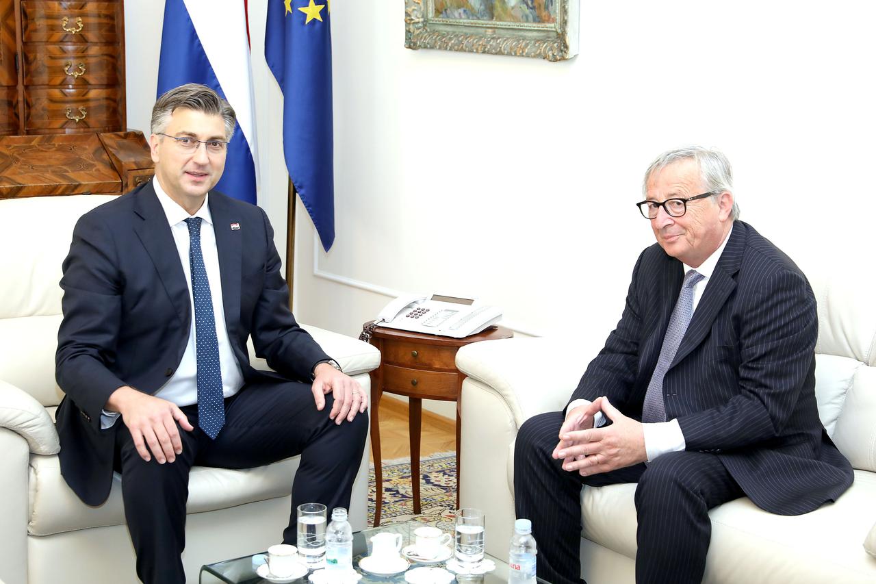 Predsjednik Vlade Andrej Plenković sastao se Jean-Claudeom Junckerom