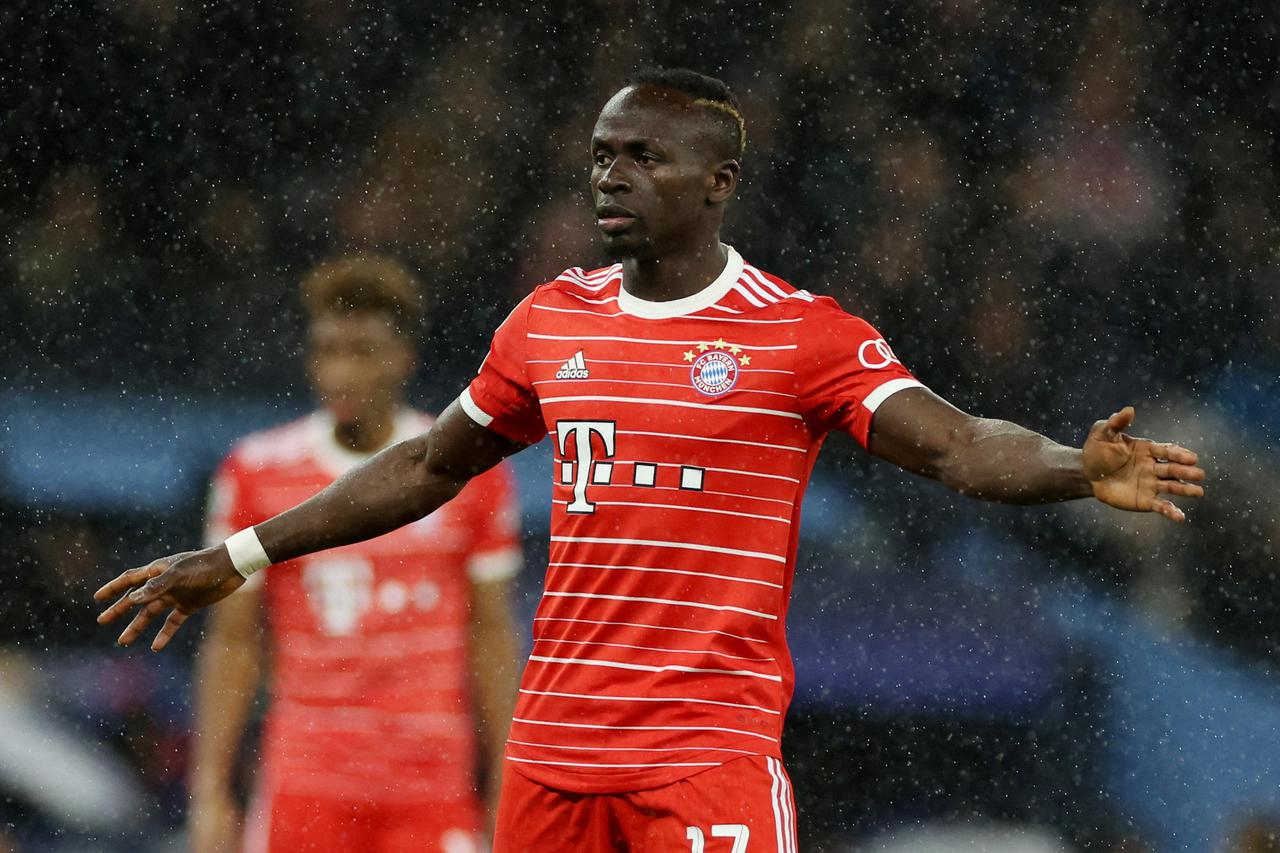 FILE PHOTO: Bayern Munich's Sadio Mane during the Champions League, quarter-final first leg against Manchester City