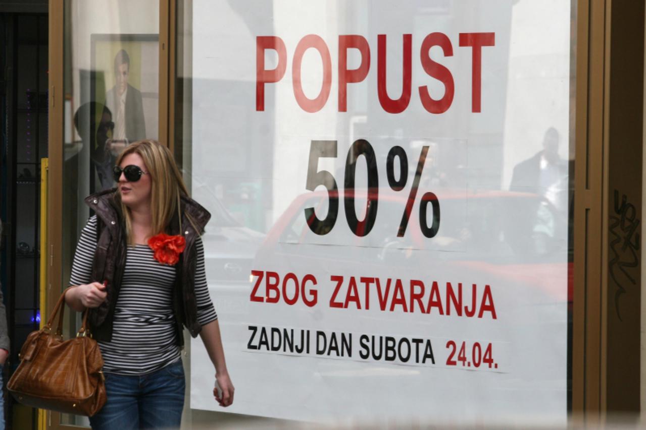 '19.04.2010., Zagreb - Ilica, trgovine koje se zatvaraju  . Photo: Zarko Basic/PIXSELL'